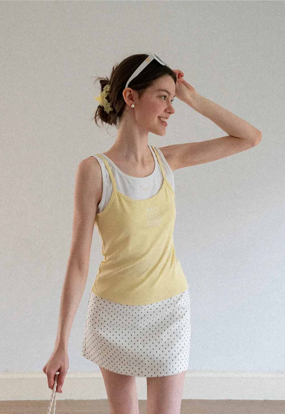 Contrast Trim Layered Tank Top