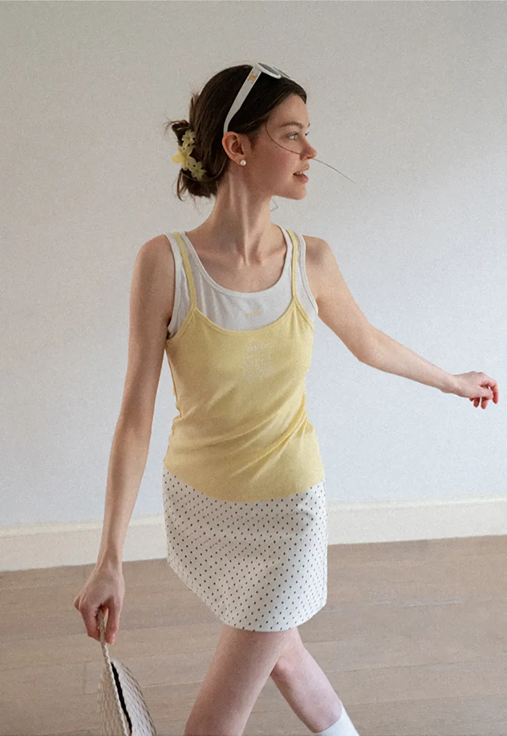 Contrast Trim Layered Tank Top