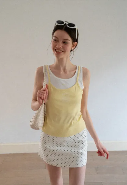 Contrast Trim Layered Tank Top