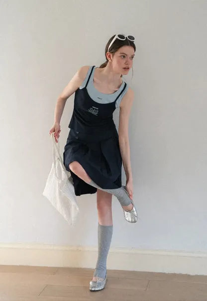 Contrast Trim Layered Tank Top