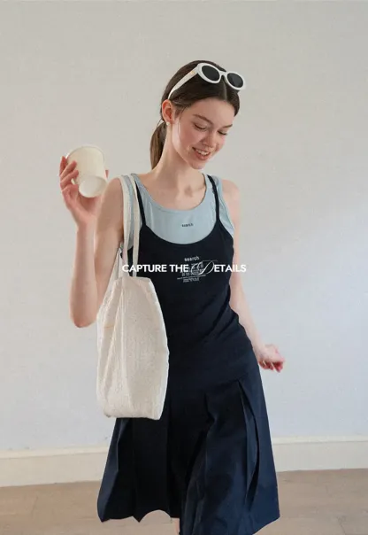 Contrast Trim Layered Tank Top