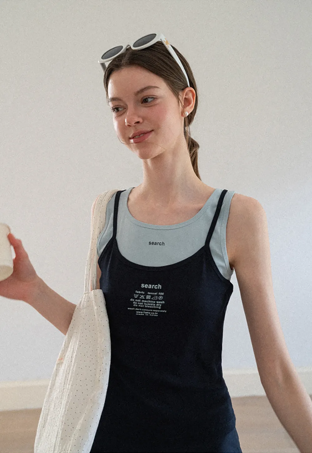 Contrast Trim Layered Tank Top