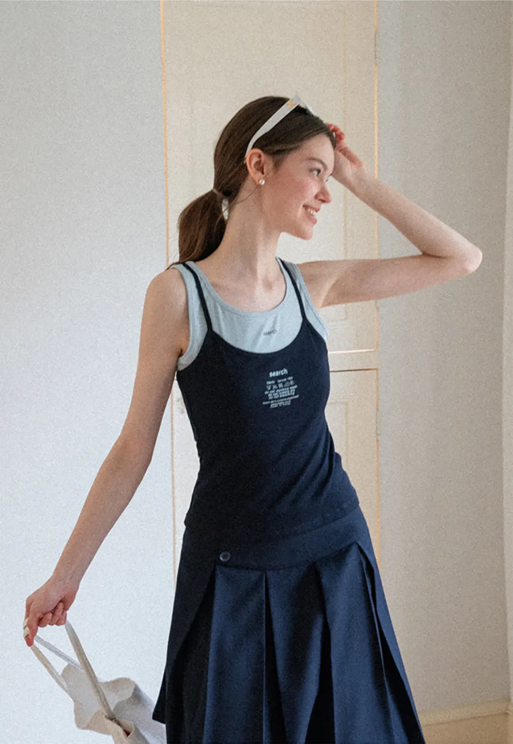 Contrast Trim Layered Tank Top