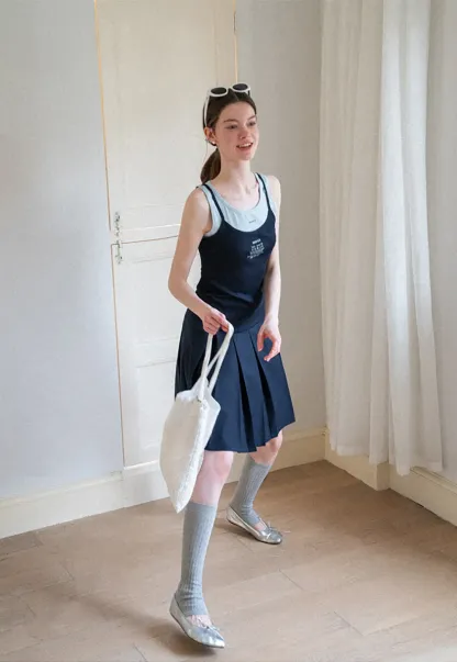 Contrast Trim Layered Tank Top