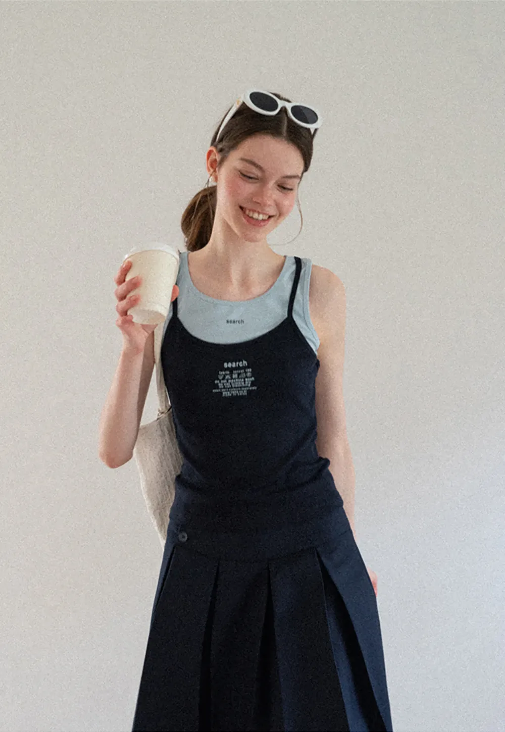 Contrast Trim Layered Tank Top