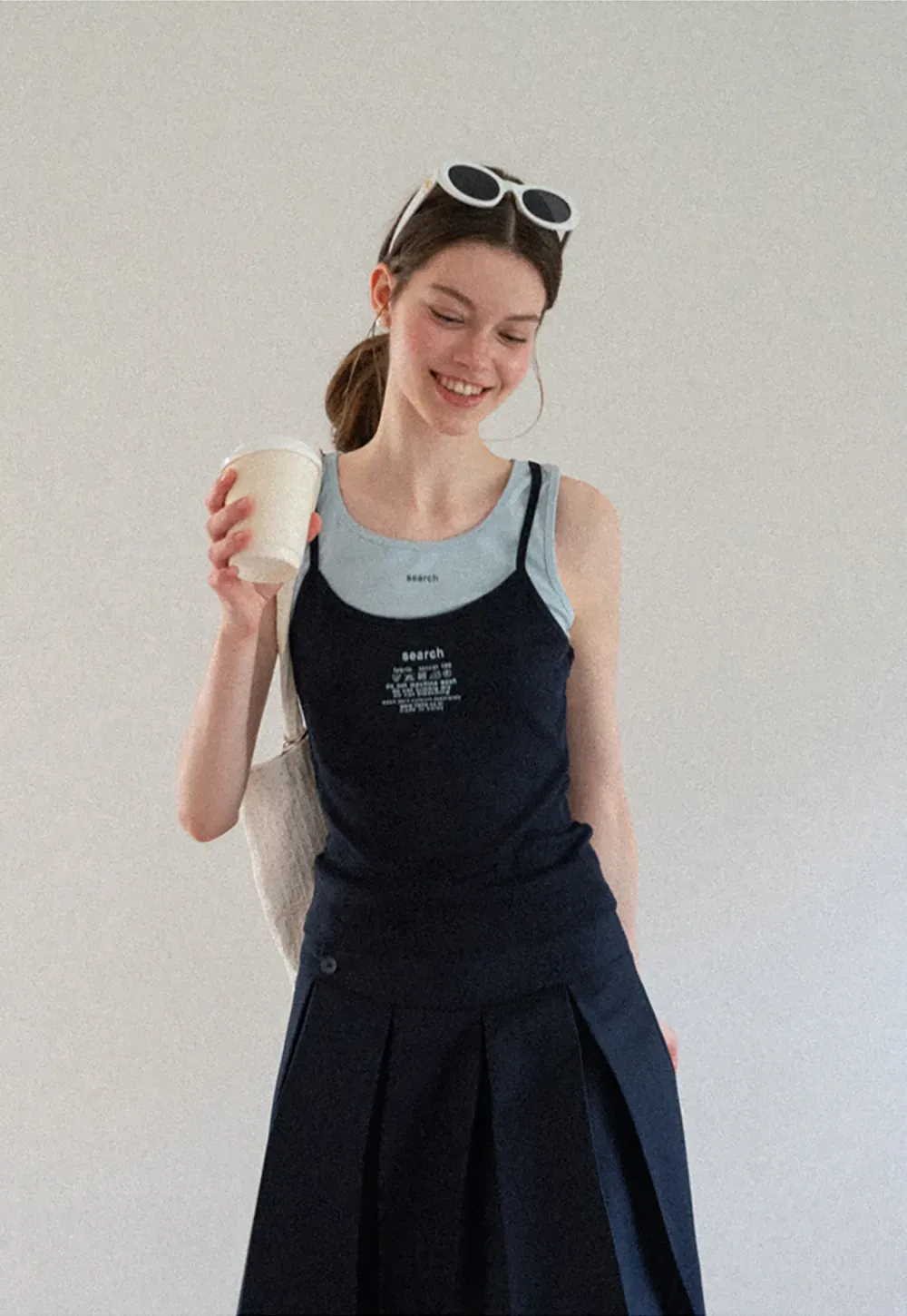 Contrast Trim Layered Tank Top