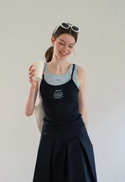 Contrast Trim Layered Tank Top