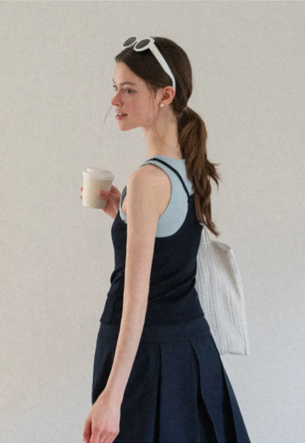 Contrast Trim Layered Tank Top