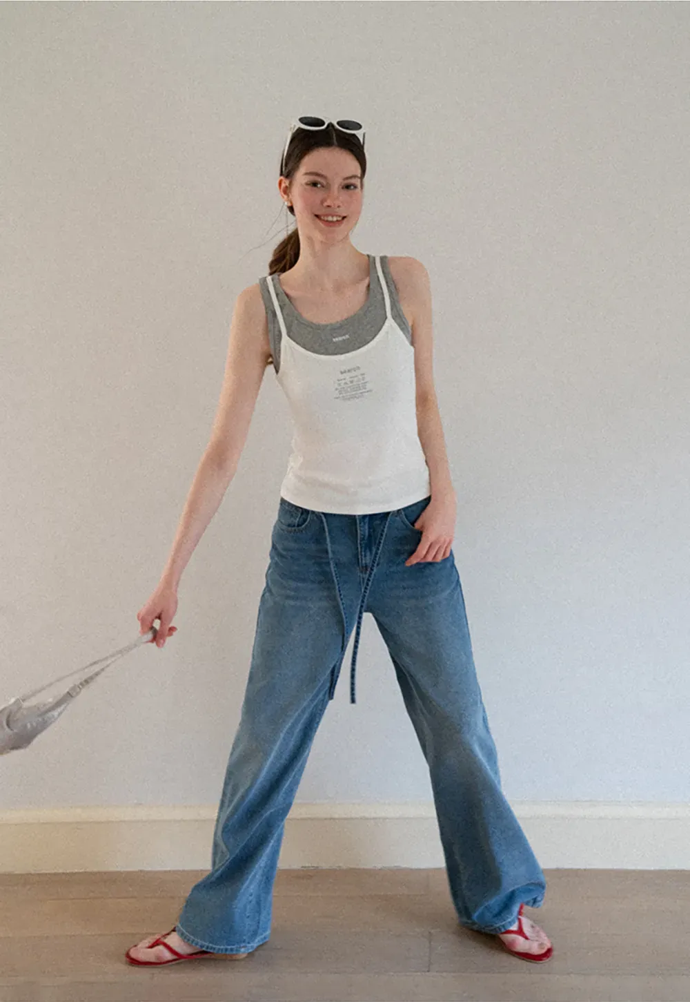 Contrast Trim Layered Tank Top