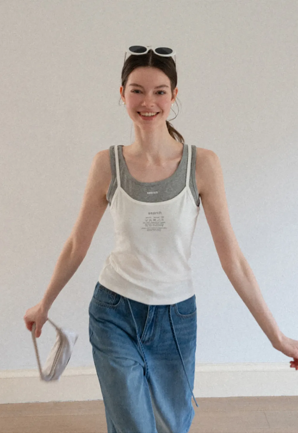 Contrast Trim Layered Tank Top