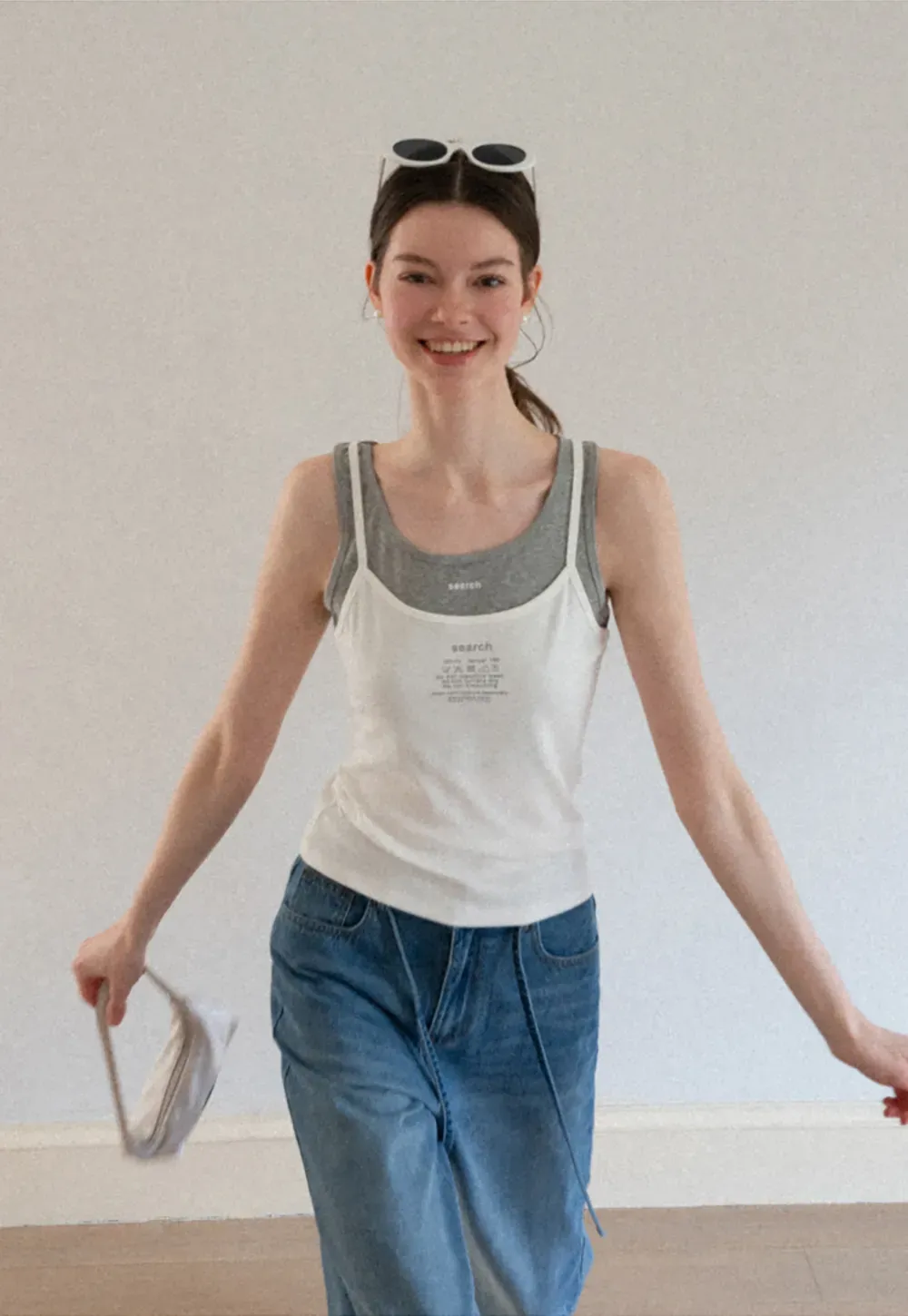 Contrast Trim Layered Tank Top