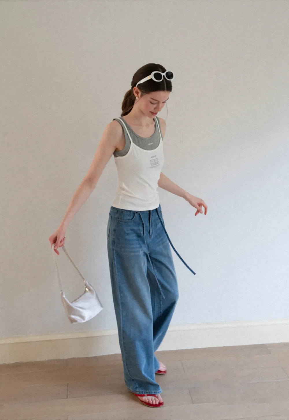 Contrast Trim Layered Tank Top