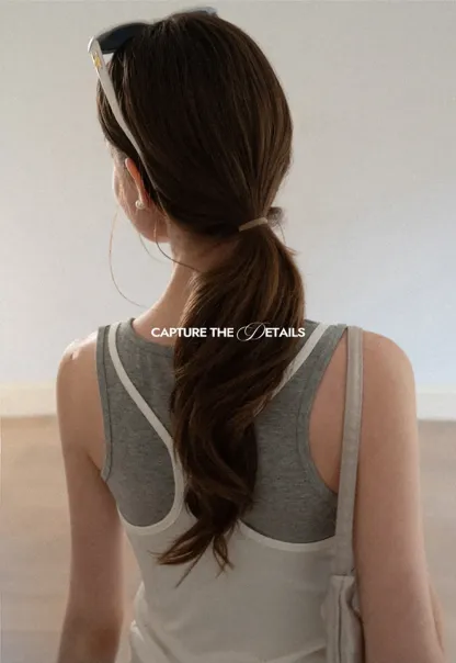 Contrast Trim Layered Tank Top