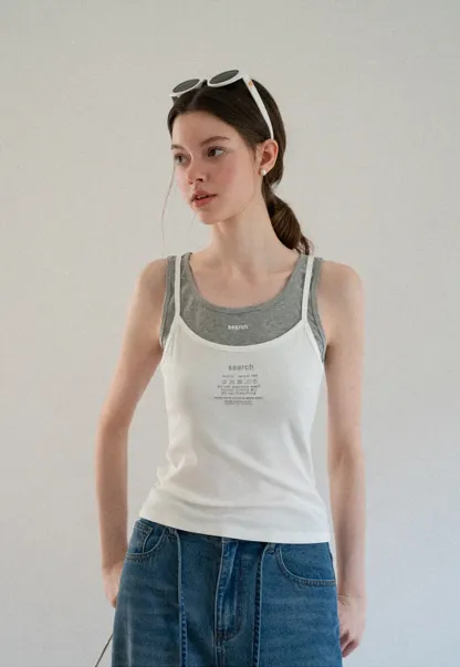 Contrast Trim Layered Tank Top