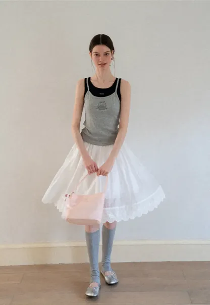 Contrast Trim Layered Tank Top