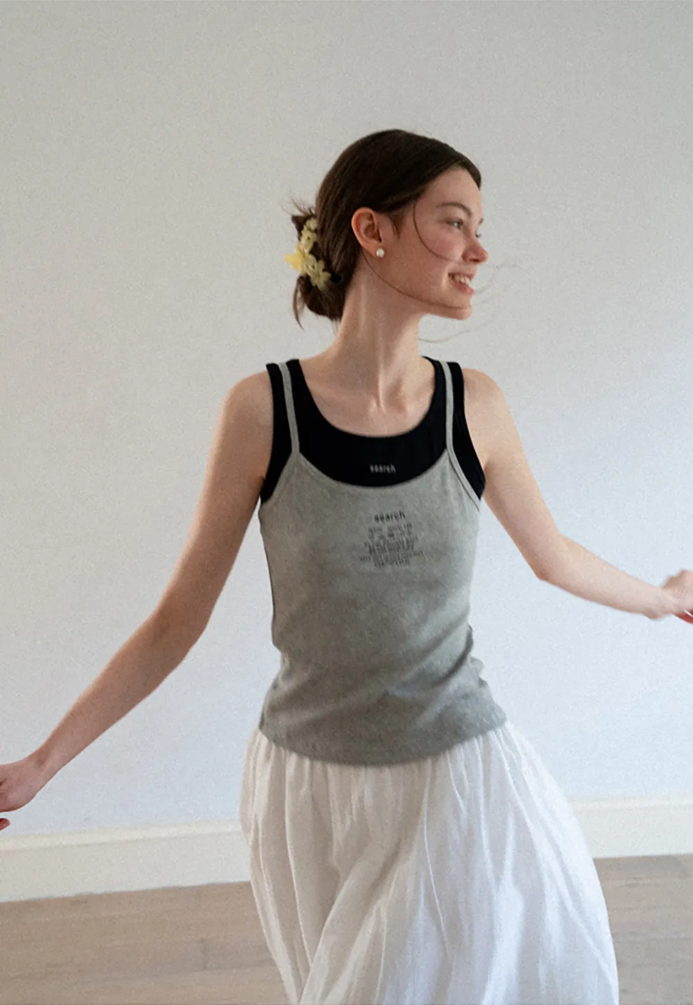 Contrast Trim Layered Tank Top