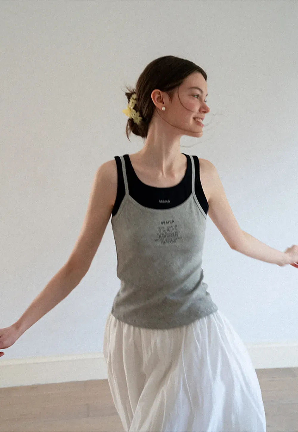 Contrast Trim Layered Tank Top