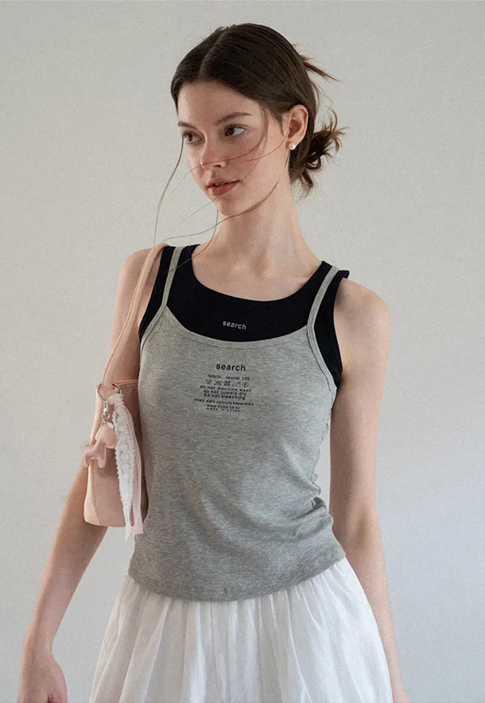 Contrast Trim Layered Tank Top