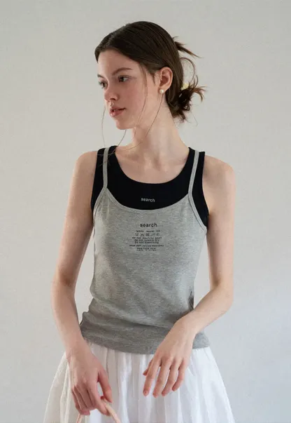 Contrast Trim Layered Tank Top