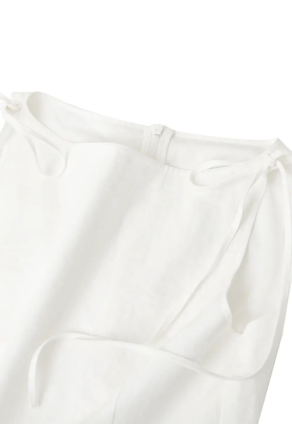 Ruffled Hem Sleeveless Top and Drawstring Waist Shorts