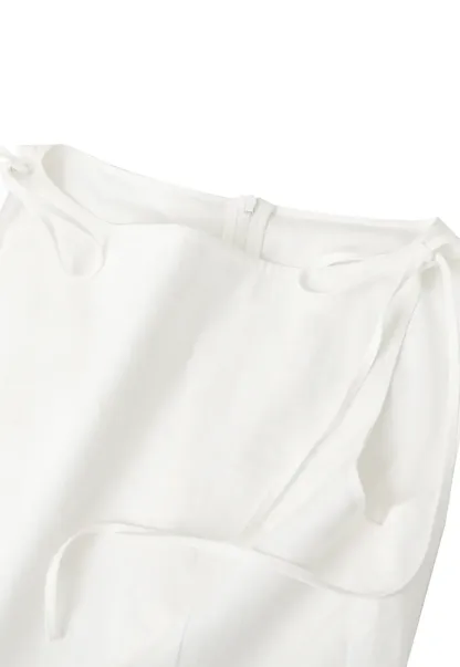 Ruffled Hem Sleeveless Top and Drawstring Waist Shorts