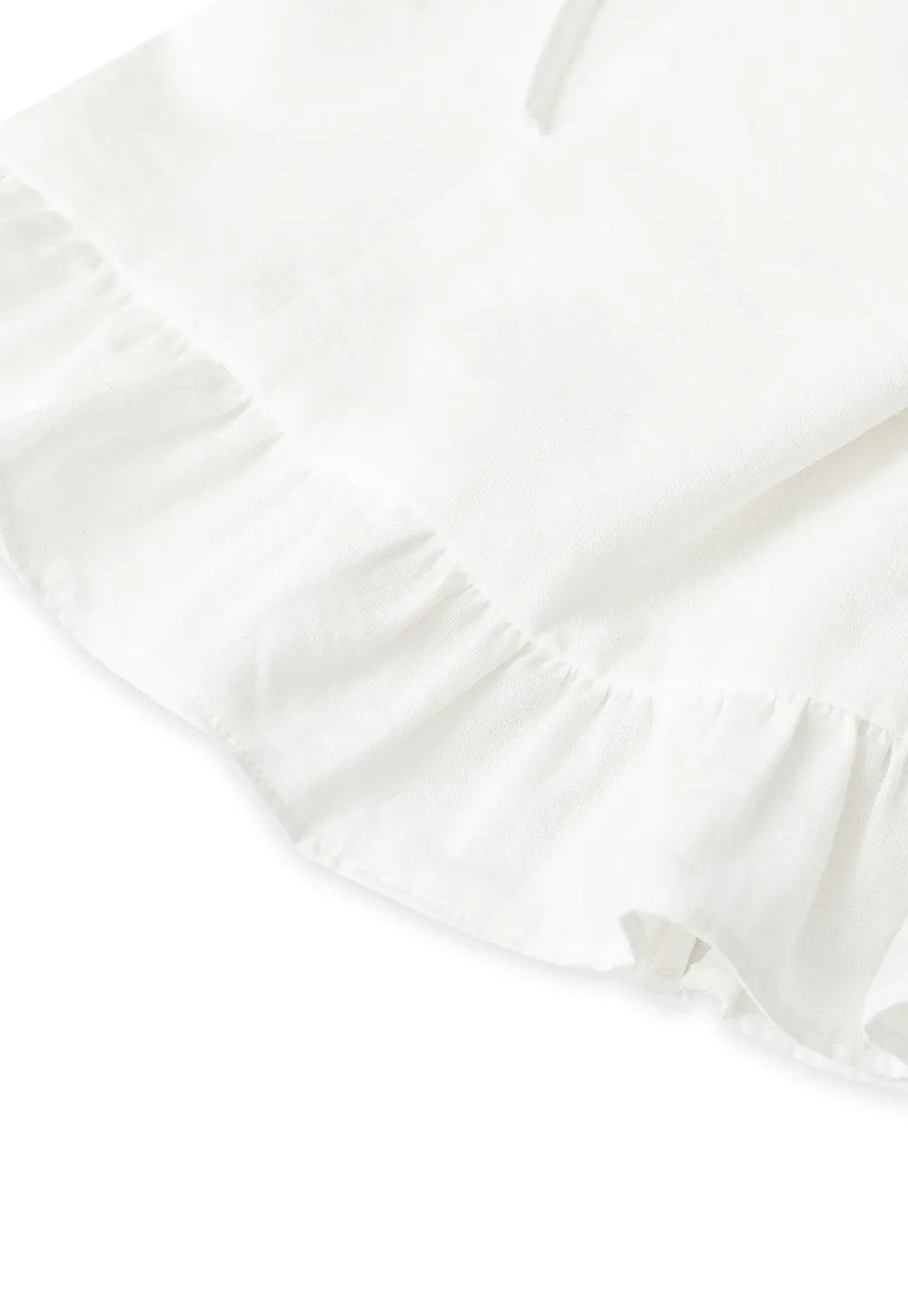 Ruffled Hem Sleeveless Top and Drawstring Waist Shorts