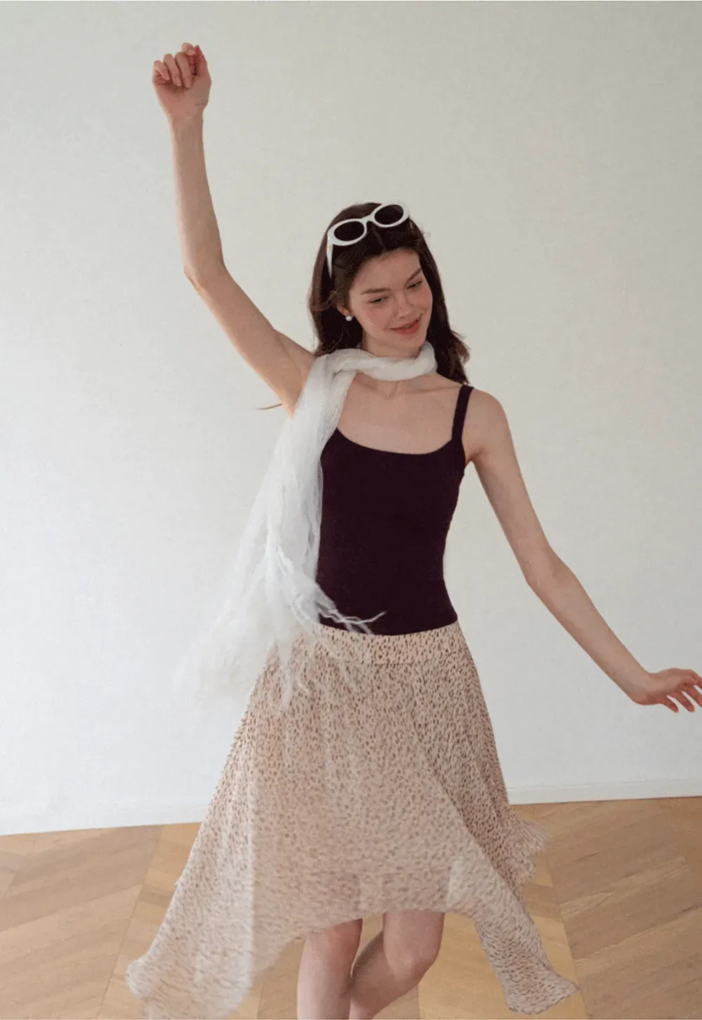 Cropped Square Neck Ribbed Knit Tank Top