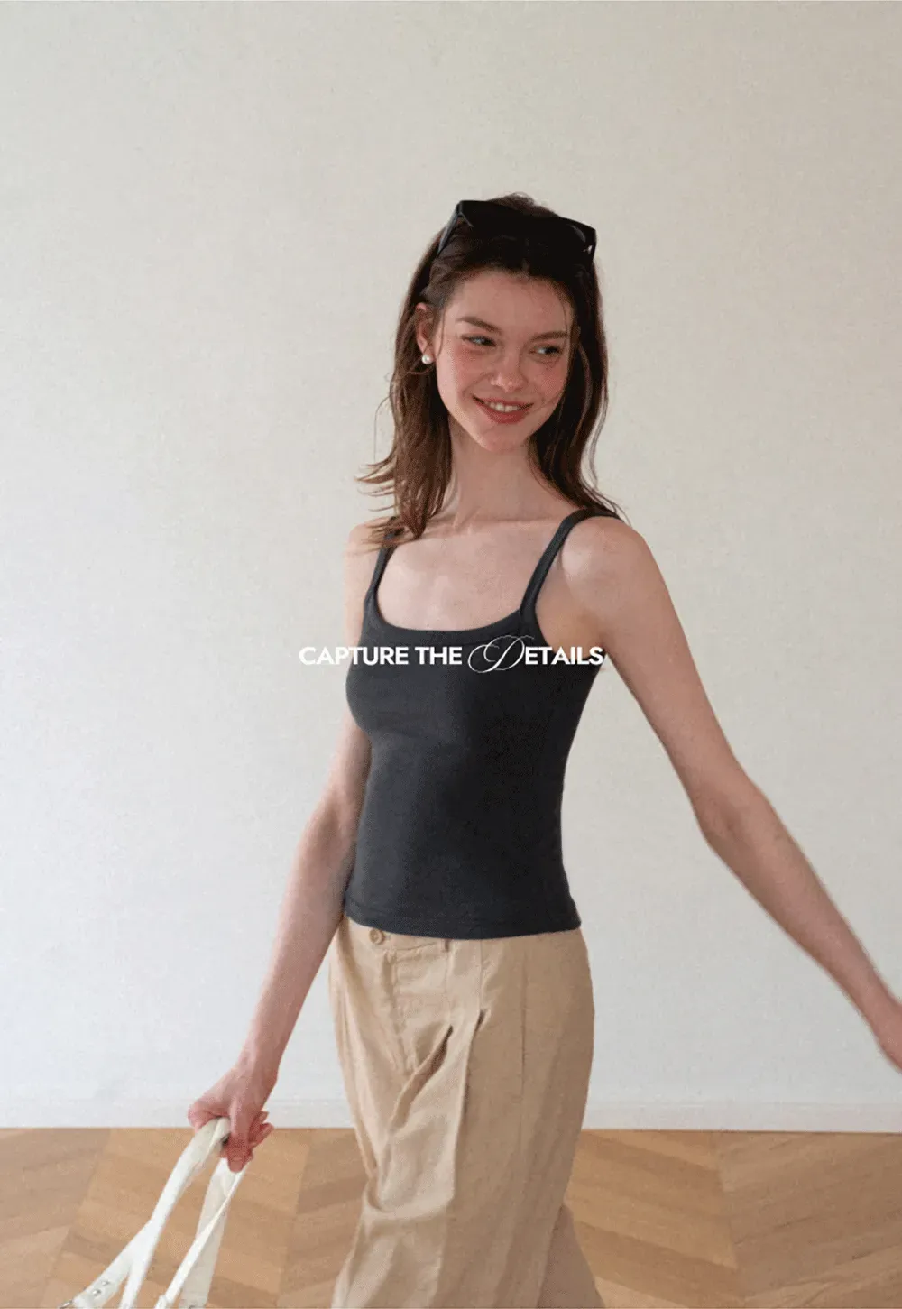 Cropped Square Neck Ribbed Knit Tank Top