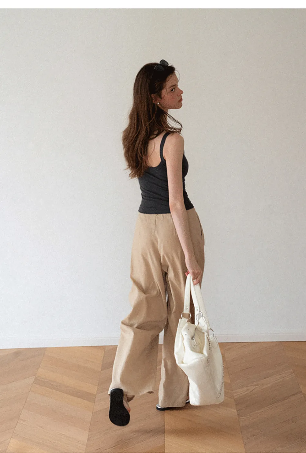 Cropped Square Neck Ribbed Knit Tank Top