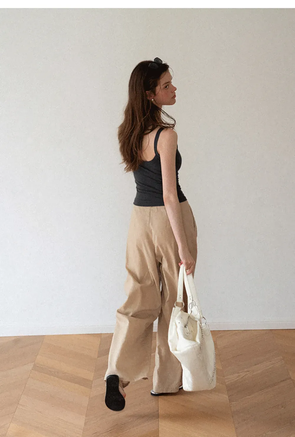 Cropped Square Neck Ribbed Knit Tank Top