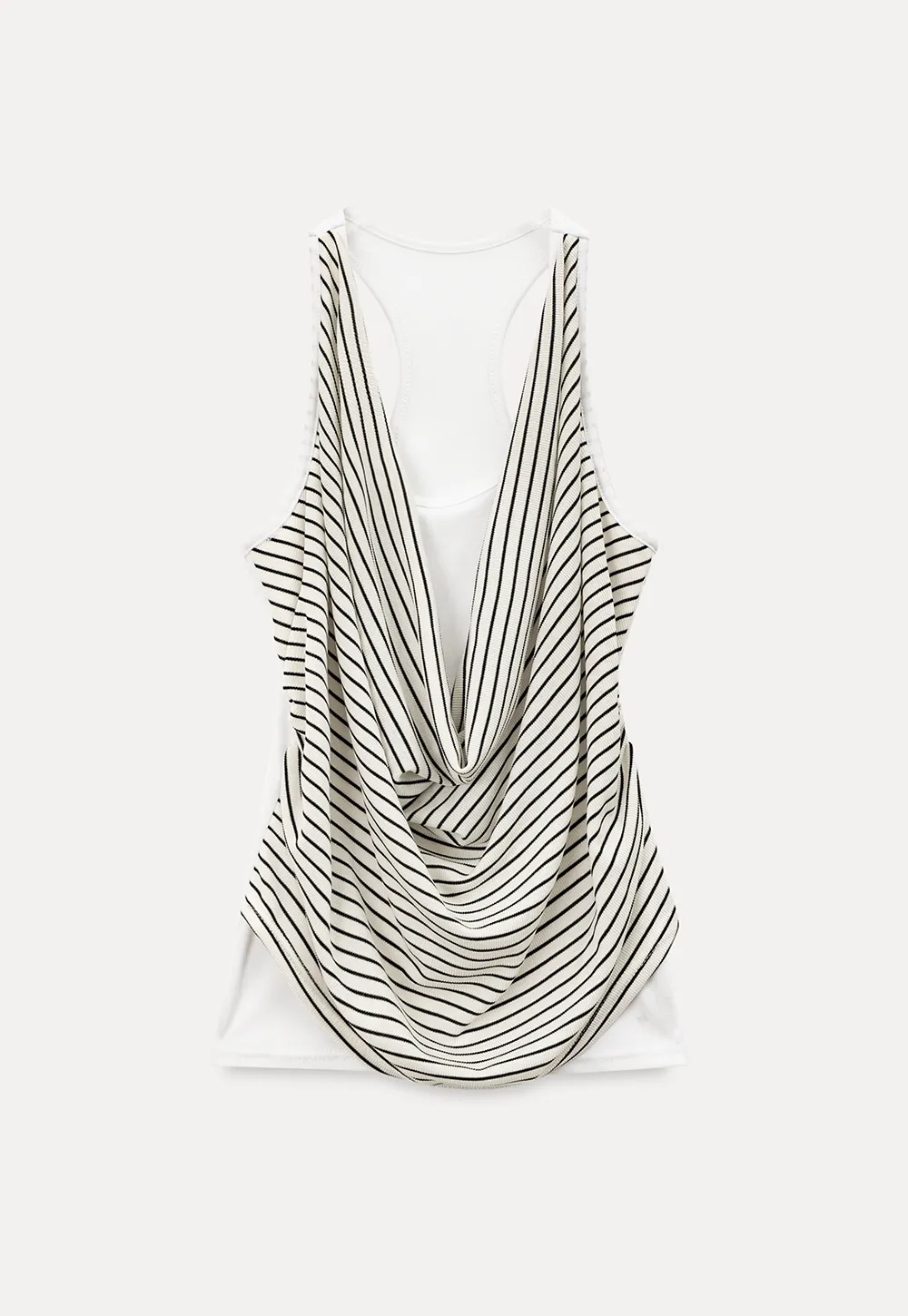Draped Cowl Neck Sleeveless Top