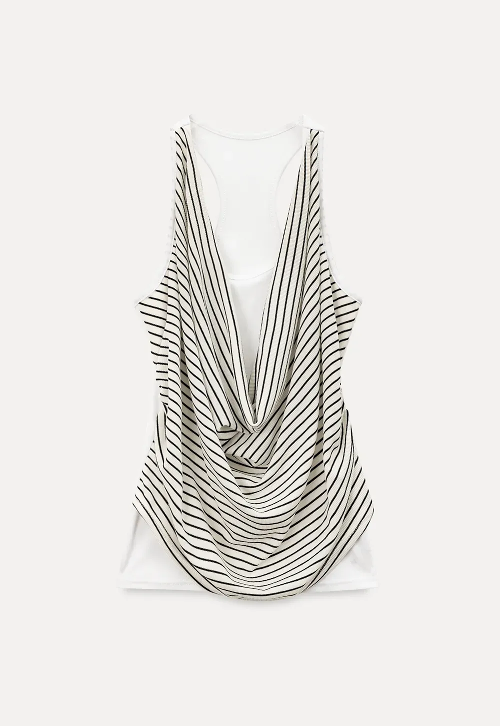 Draped Cowl Neck Sleeveless Top