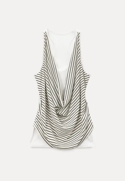 Draped Cowl Neck Sleeveless Top