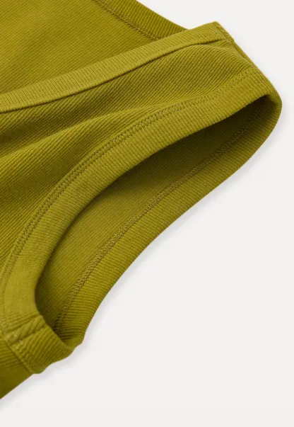 V Neck Ribbed Knit Cropped Tank Top