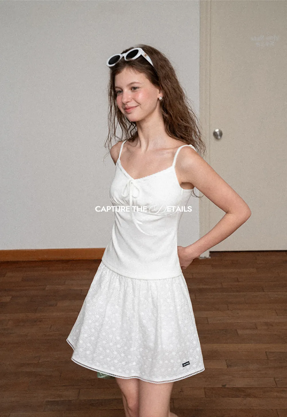 V Neck Drawstring Knit Tank Top