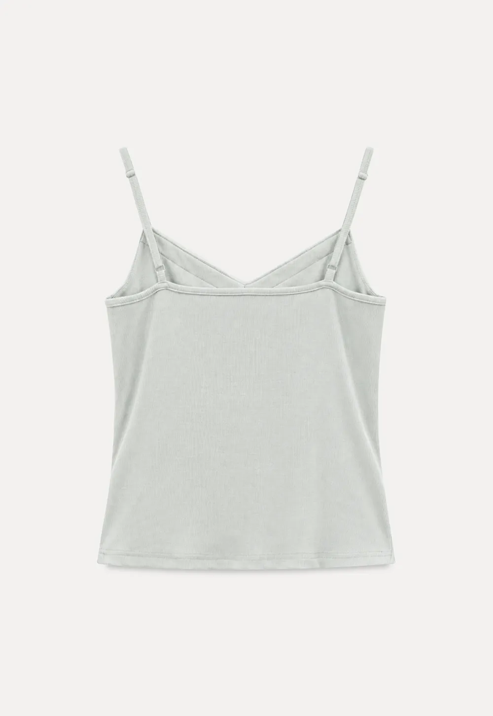 V Neck Drawstring Knit Tank Top