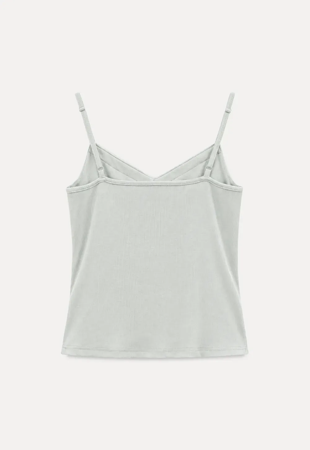 V Neck Drawstring Knit Tank Top