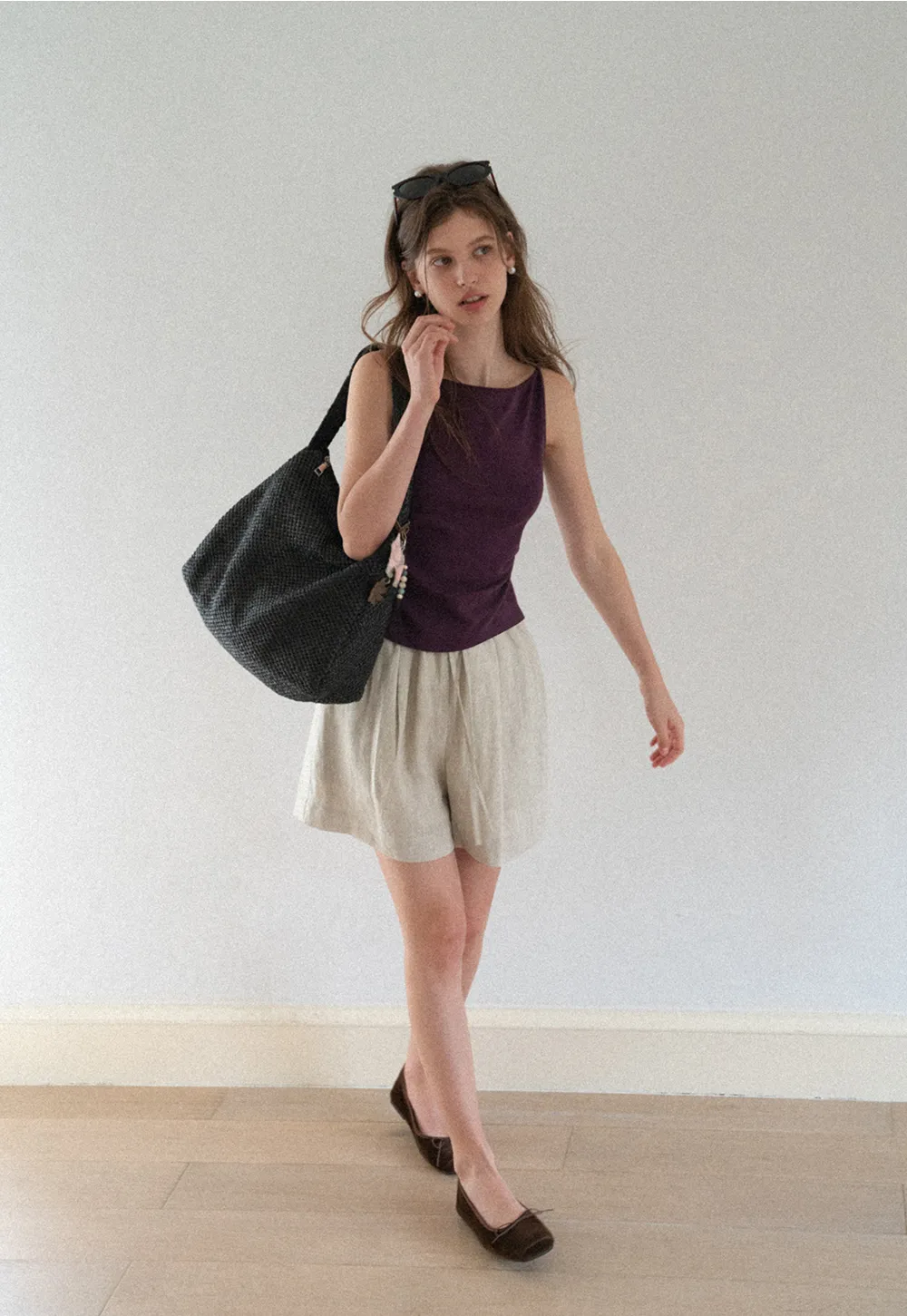 Square Neck Cropped Sleeveless Top