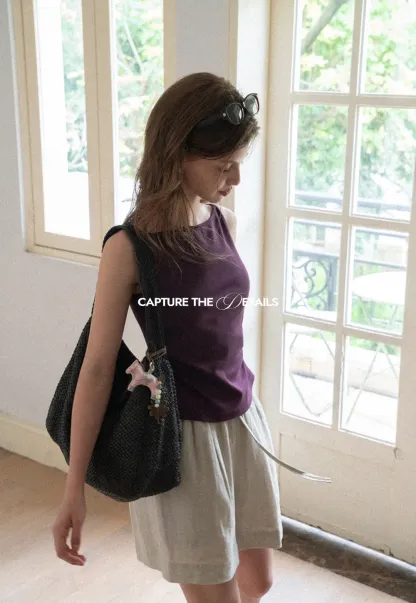 Square Neck Cropped Sleeveless Top