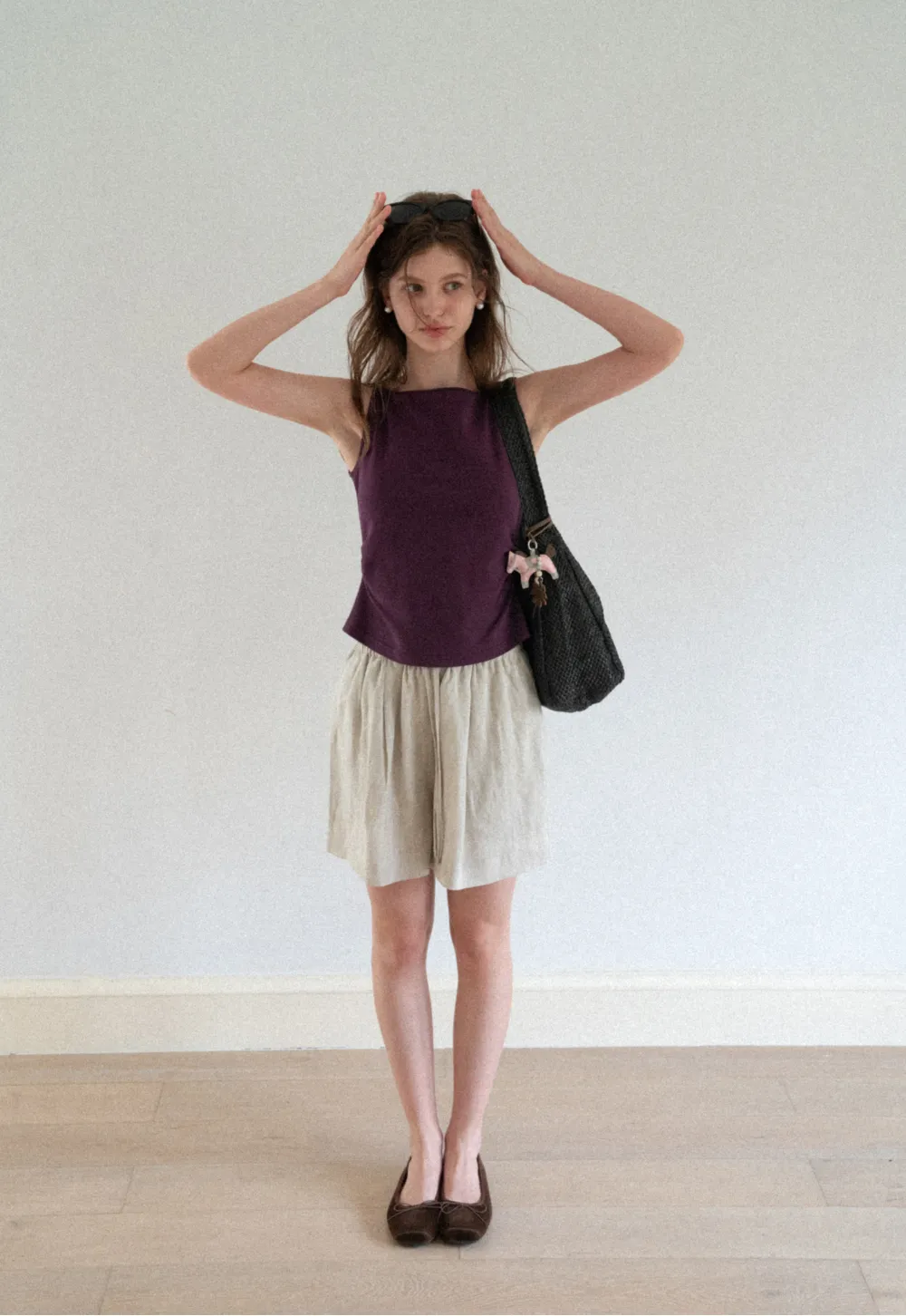 Square Neck Cropped Sleeveless Top