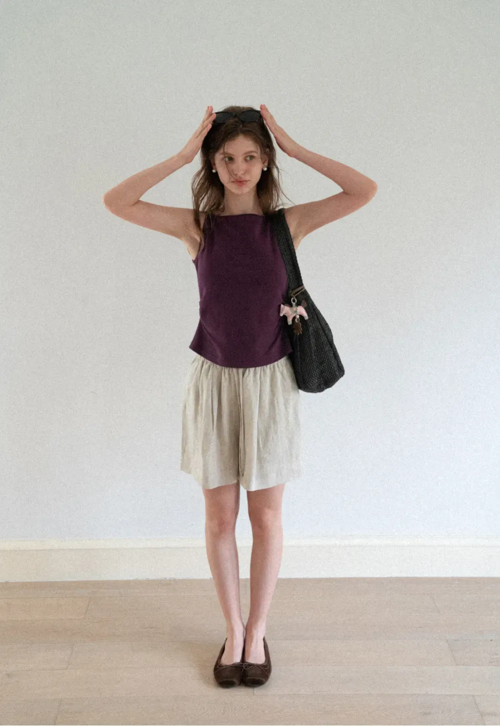 Square Neck Cropped Sleeveless Top
