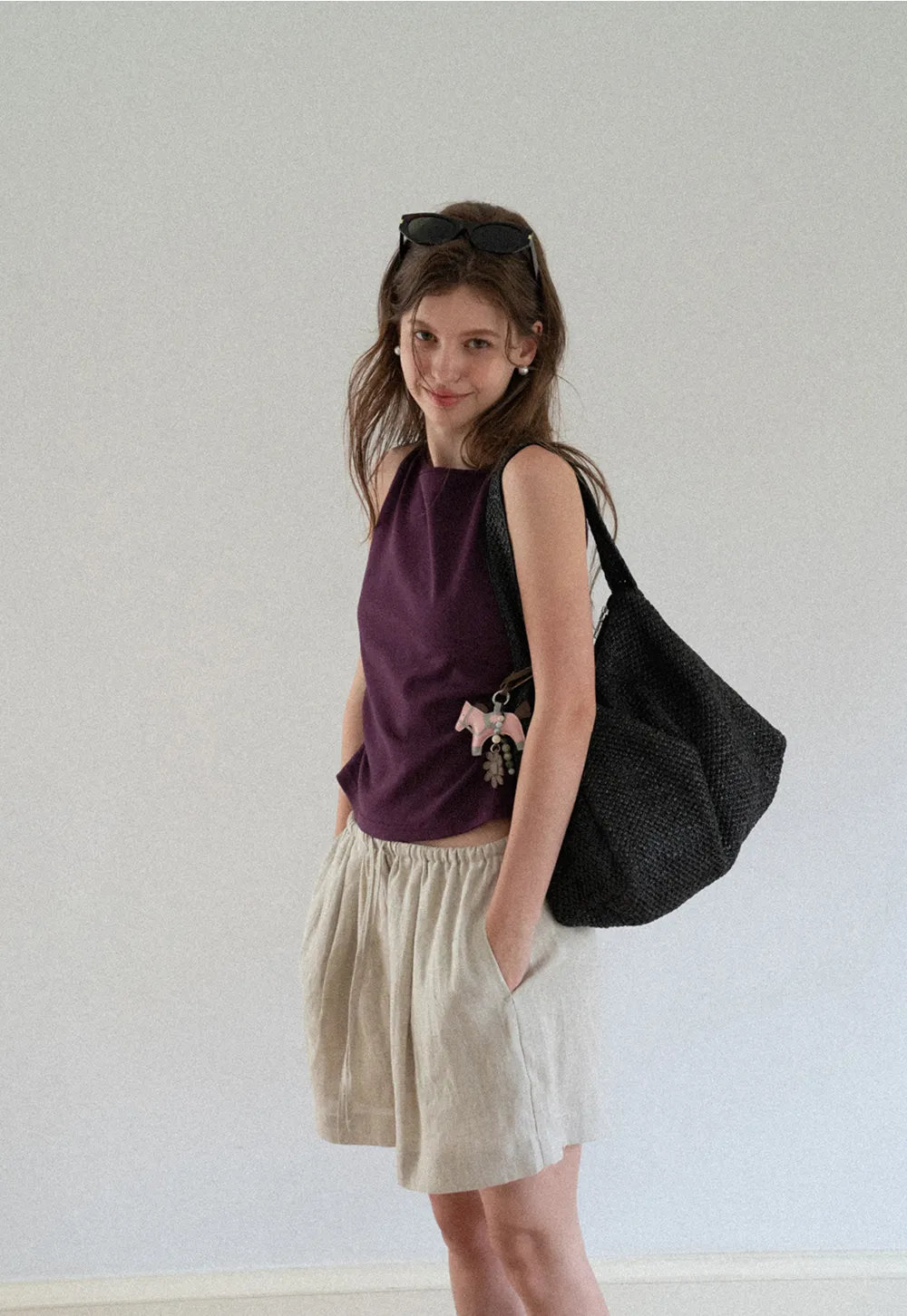Square Neck Cropped Sleeveless Top