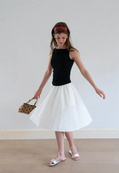 Square Neck Cropped Sleeveless Top