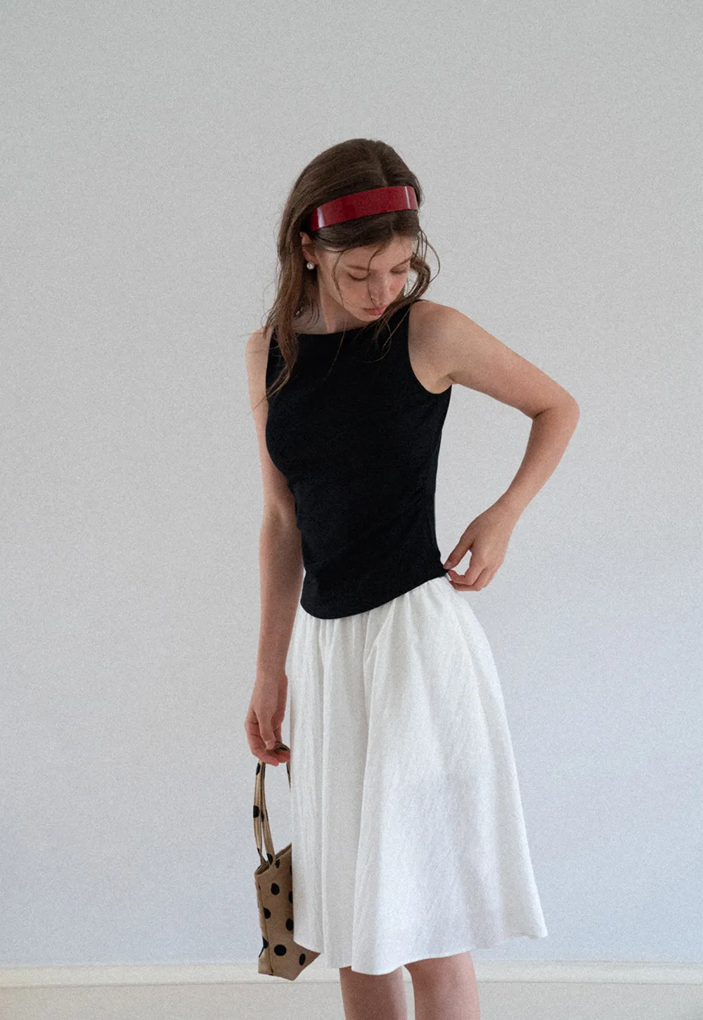 Square Neck Cropped Sleeveless Top