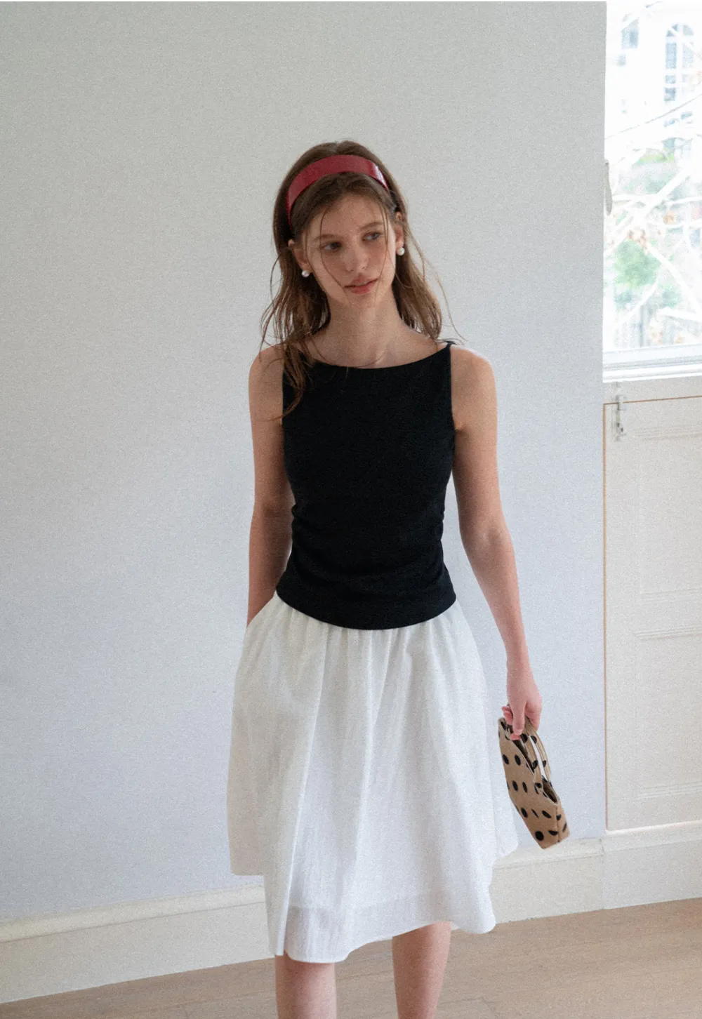 Square Neck Cropped Sleeveless Top