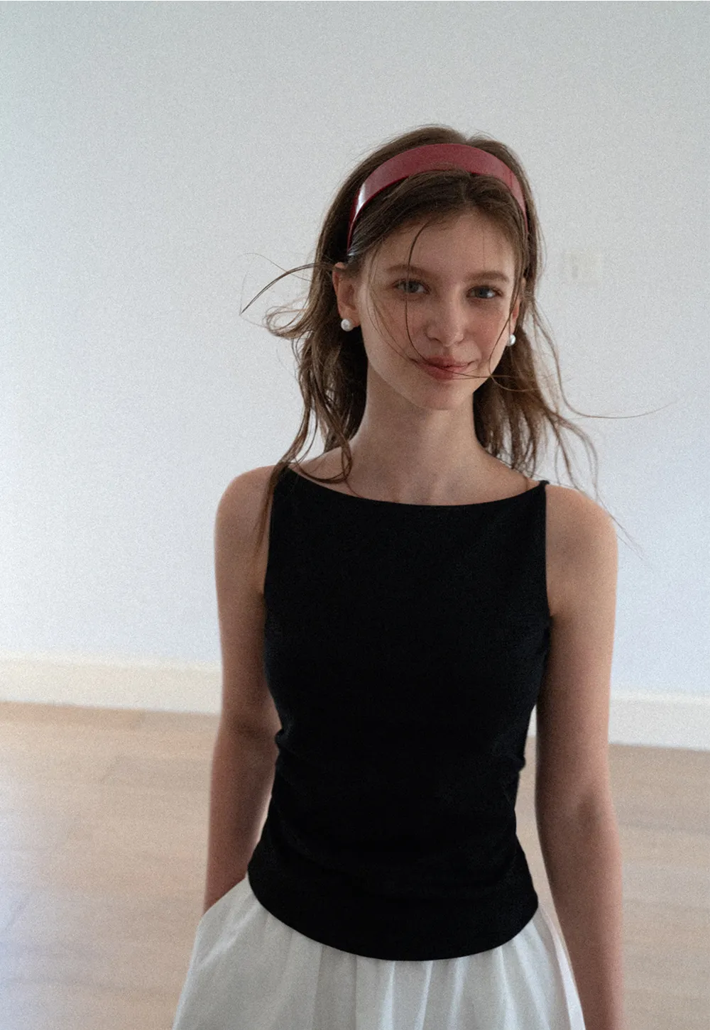 Square Neck Cropped Sleeveless Top
