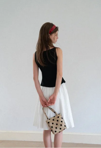 Square Neck Cropped Sleeveless Top