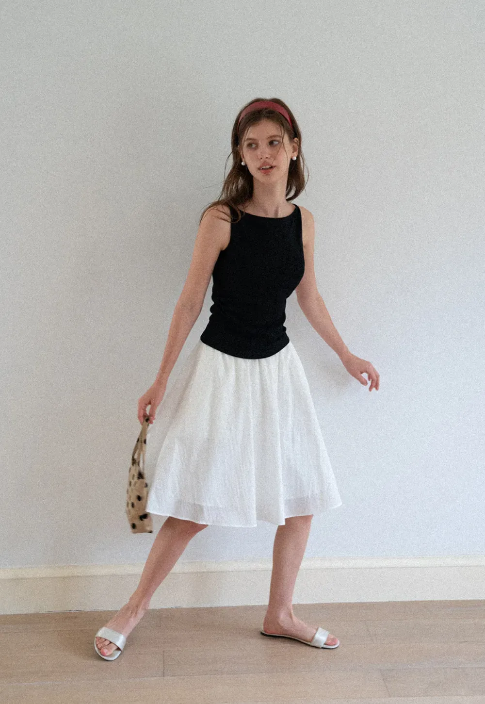 Square Neck Cropped Sleeveless Top