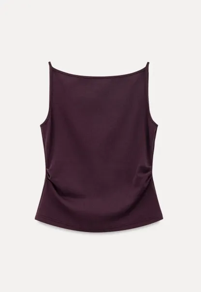 Square Neck Cropped Sleeveless Top