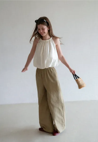 Ruched Neck Sleeveless Top